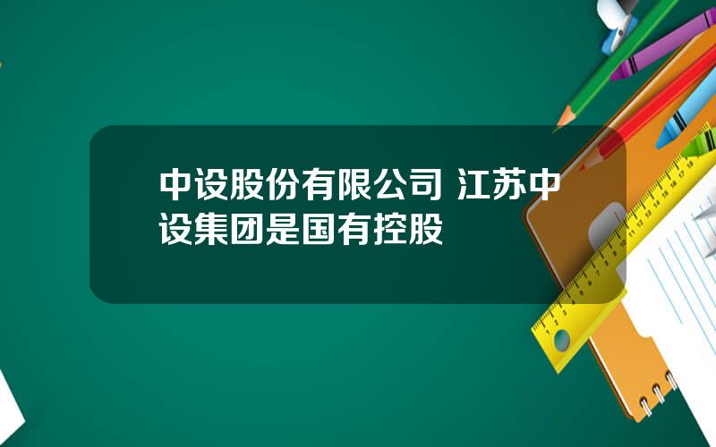 中设股份有限公司 江苏中设集团是国有控股